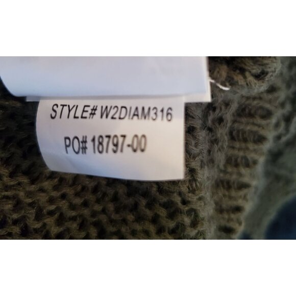Prana Olive Green Open Front Diamond Cardigan Sweater Med Hemp/Organic Cotton - Picture 14 of 14